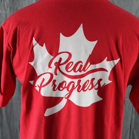 Canadian Political shirt - Liberals Real Progress - Men's Large - Picture 6 of 9